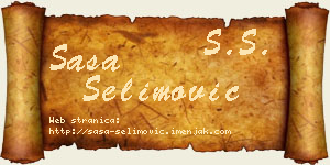 Saša Selimović vizit kartica